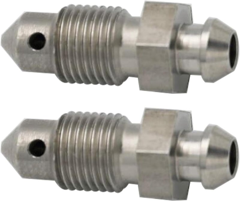 KRD PERFORMANCE 2 PCS Stainless Steel -3 AN Brake Bleed Nipple Screw Bleeder Fitting - Image 2
